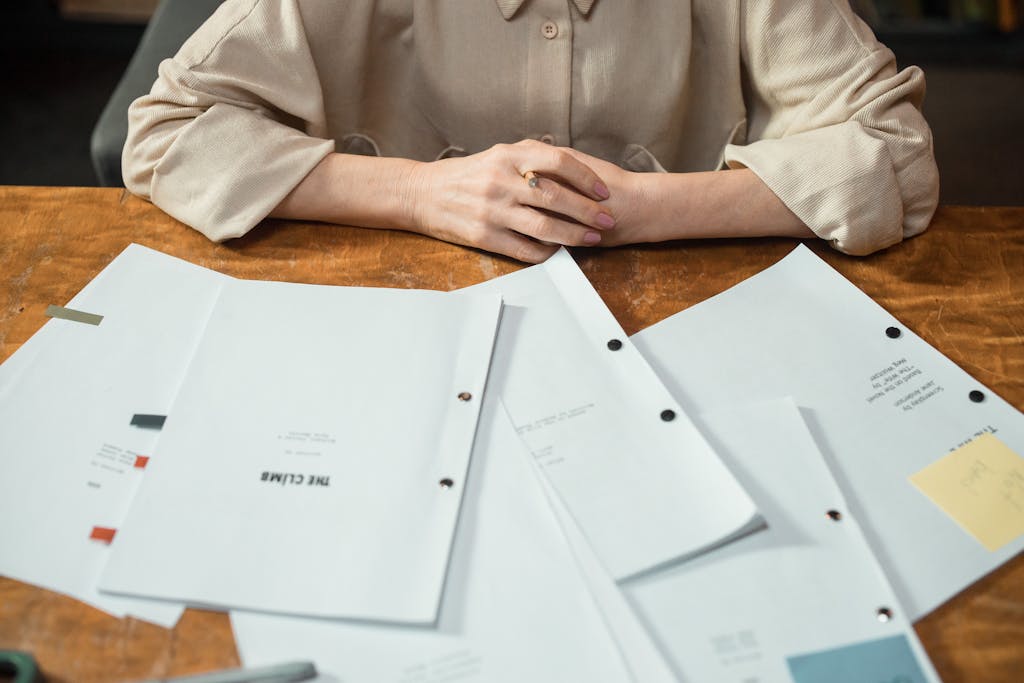 Paper Documents on the Table